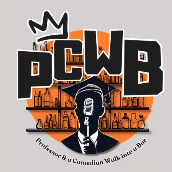 A black silhouette under the letters PCWB over an orange and gray background